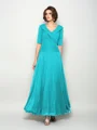 A-Line/Princess V-neck Ankle-Length Chiffon Mother of the Bride Dresses