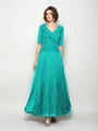 A-Line/Princess V-neck Ankle-Length Chiffon Mother of the Bride Dresses