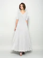A-Line/Princess V-neck Ankle-Length Chiffon Mother of the Bride Dresses