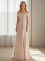 A-line/Princess Chiffon Off the Shoulder Sleeveless Floor-Length Mother of the Bride Dress