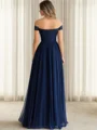A-line/Princess Chiffon Off the Shoulder Sleeveless Floor-Length Mother of the Bride Dress