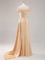 Sheath/Column Silk like Satin One Shoulder Sleeveless Floor-Length Mother of the Bride Dress