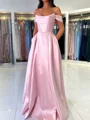 A-line Cowl Pleated Floor-Length Satin Convertible Corset Dress