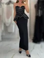 Trumpet/Mermaid Velvet Sweetheart Sleeveless Court Train Leg Slit Dress