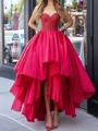 A-line Sweetheart Cascading Ruffles Asymmetrical Dress