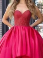 A-line Sweetheart Cascading Ruffles Asymmetrical Dress