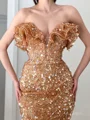 Sheath Sweetheart Sequin Sweep Train Dress