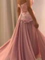 A-line Straight Sequin Floor-Length Chiffon Prom Dress