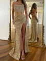 Sheath Straight Sequin Sweep Train Other Corset Prom Dress