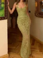 Sheath Halter Appliques Lace Floor-Length Tulle Corset Prom Dress