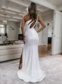 Sheath One-Shoulder Sequin Sweep Train Dress
