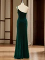 Sheath Velvet One-Shoulder Floor-Length Dress