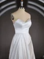 A-Line/Princess Sweetheart Chapel Train Satin Wedding Dresses with Ruffles