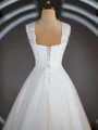 A-Line/Princess Sweetheart Sweep Train Lace Wedding Dresses with Appliques Lace