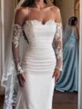Sheath Sweetheart Beading Floor-Length Satin Convertible Wedding Dress