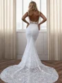 Sheath Square Appliques Lace Cathedral Train Lace Corset Wedding Dress