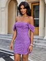 Sheath Off-the-Shoulder Stunning Short/Mini Dress