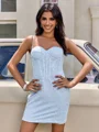 Sheath Spaghetti Straps Short/Mini Corset Dress