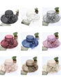 Ladies' Romantic Organza Silk Flower Adjustable Kentucky Derby Hats/Tea Party Hats