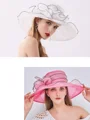 Ladies' Romantic Organza Silk Flower Adjustable Kentucky Derby Hats/Tea Party Hats