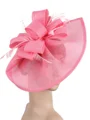 Ladies' Glamourous Flax With Feather Tea Party Hats