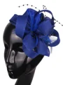 Ladies' Sweet Flax With Feather Tea Party Hats