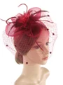 Ladies' Blooming Tulle With Silk Flower Tea Party Hats