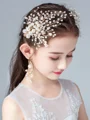 Charming Alloy With Imitation Pearl Headbands(With Earrings)