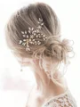 Stunning Pearls With Rhinestone Headpieces