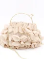 Pretty Satin With Ruffles Evening/Party Handbags