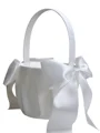 Stunning Flower Basket In Satin With Bowknot
