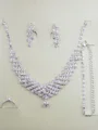 Gorgeous Alloy With Rhinestones Wedding Bridal Jewelry Set