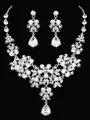 Luxurious Alloy With Rhinestone Jewelry Sets For Ladies
