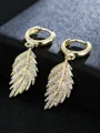 Beautiful Metal With Leaf Earrings