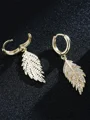 Beautiful Metal With Leaf Earrings