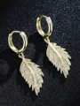 Beautiful Metal With Leaf Earrings