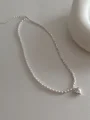 Sweet Metal With Imitation Pearl Necklace