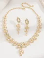 Elegant Alloy With Imitation Pearl Jewelry Set