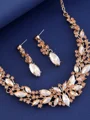 Luxurious Alloy With Rhinestone Jewelry Set