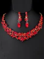 Luxurious Alloy With Rhinestone Jewelry Set