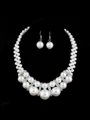 Pretty Alloy With Imitation Pearl Jewelry Set
