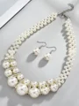 Pretty Alloy With Imitation Pearl Jewelry Set