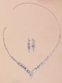 Attractive Alloy With Rhinestone Jewelry Set
