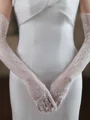 Delicate Lace Opera Length Wedding Gloves