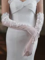 Stunning Tulle With Lace Opera Length Wedding Gloves