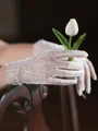Pretty Lace Wrist Length Wedding Gloves