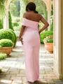 Sheath/Column Stretch Crepe Ruched One-Shoulder Sleeveless Floor-Length Bridesmaid Dresses