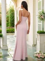 A-Line/Princess Stretch Crepe Ruched V-neck Sleeveless Floor-Length Bridesmaid Dresses