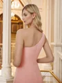 A-Line/Princess Chiffon Ruched One-Shoulder Sleeveless Floor-Length Bridesmaid Dresses