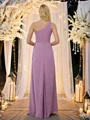 Sheath/Column Chiffon Ruched One-Shoulder Sleeveless Floor-Length Bridesmaid Dresses